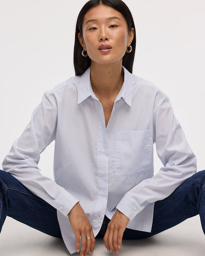 Chemise à manches avec poche poitrine