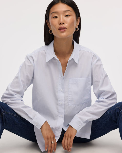 Chemise à manches avec poche poitrine