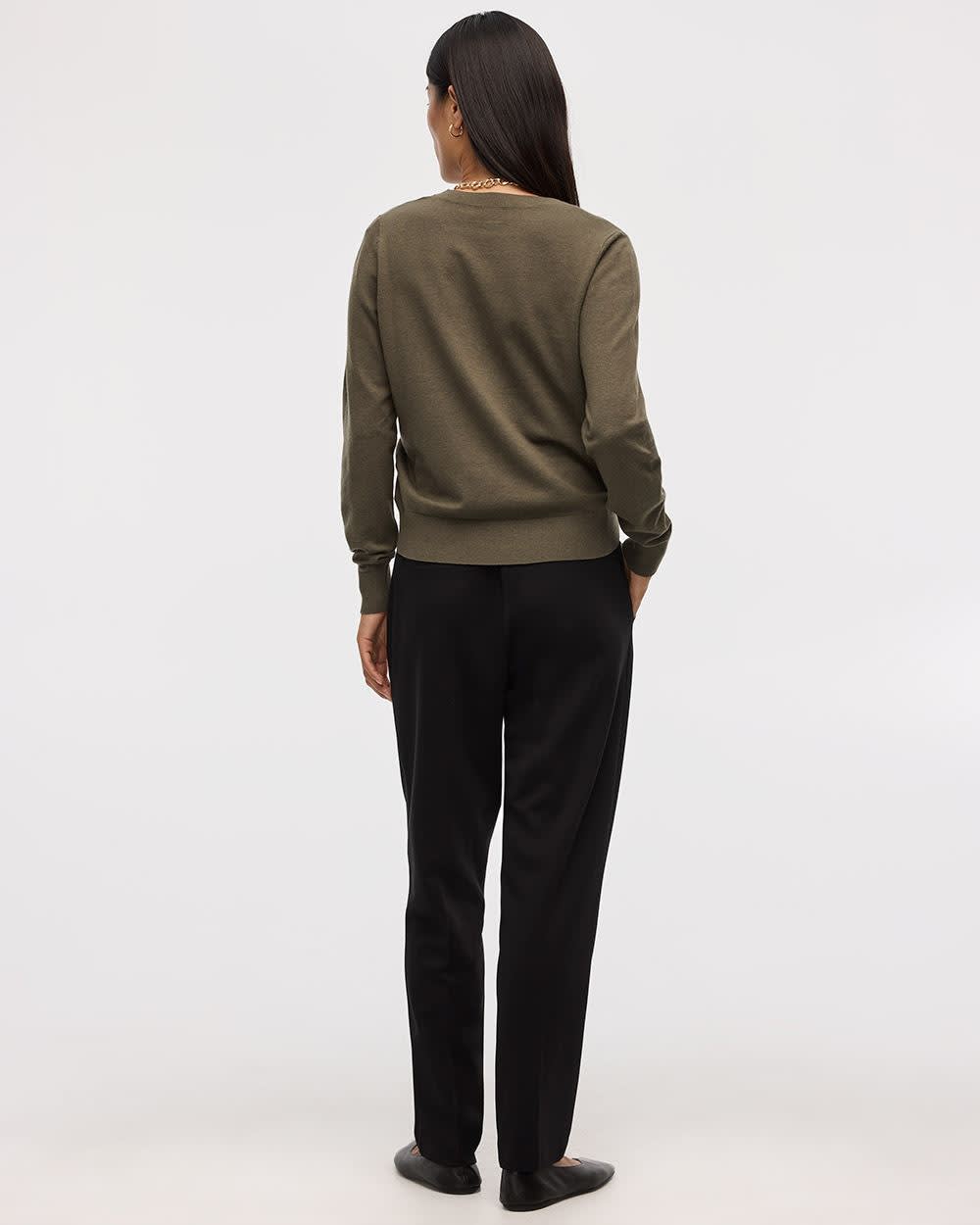 Pull à manches longues et col en V