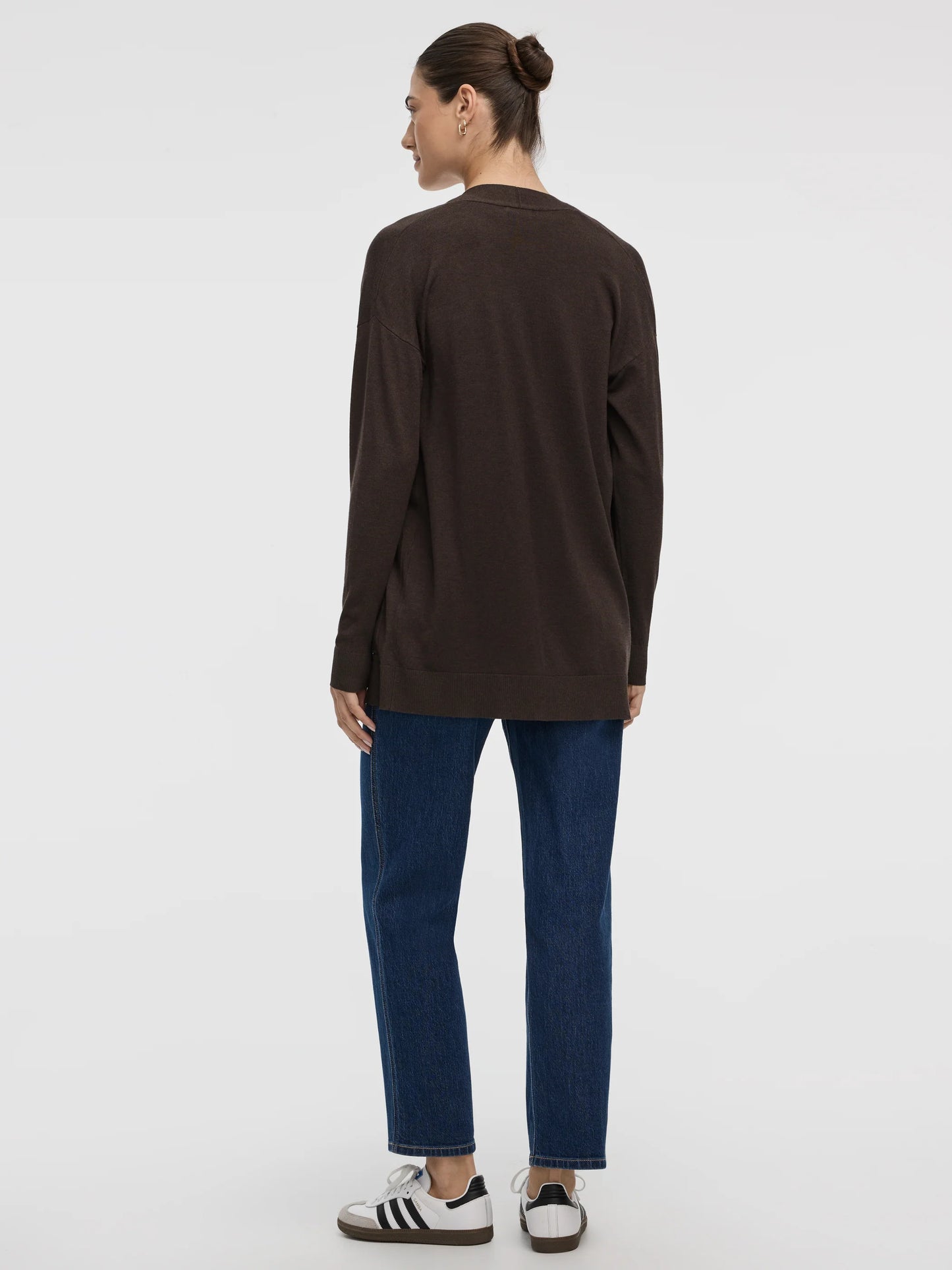 Cardigan ouvert à manches avec poches